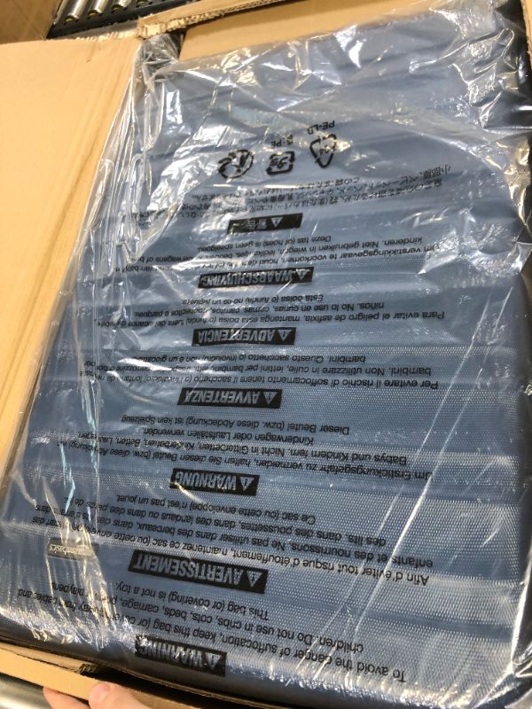 Photo 1 of Amazon Basics 2-Piece Set Hardside Spinner, Navy Blue (B074MDKZM7)