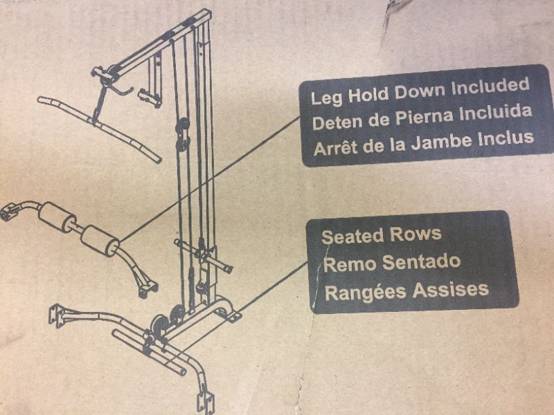 Photo 1 of Fitness Reality Squat Rack Power Cage with | Optional Lat Pulldown & Leg Holdown Attachment | Squat and Bench Rack Combos| Super Max 810 XLT | box 1 and 2 are in the unit 
