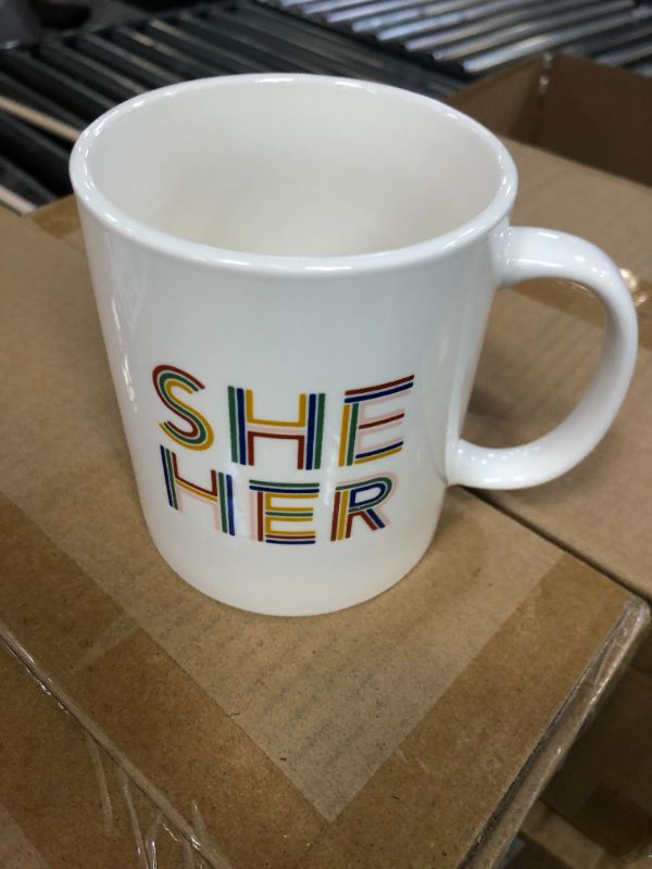 Photo 1 of 15oz Stoneware She Her Mug - Room Essentials
2pack