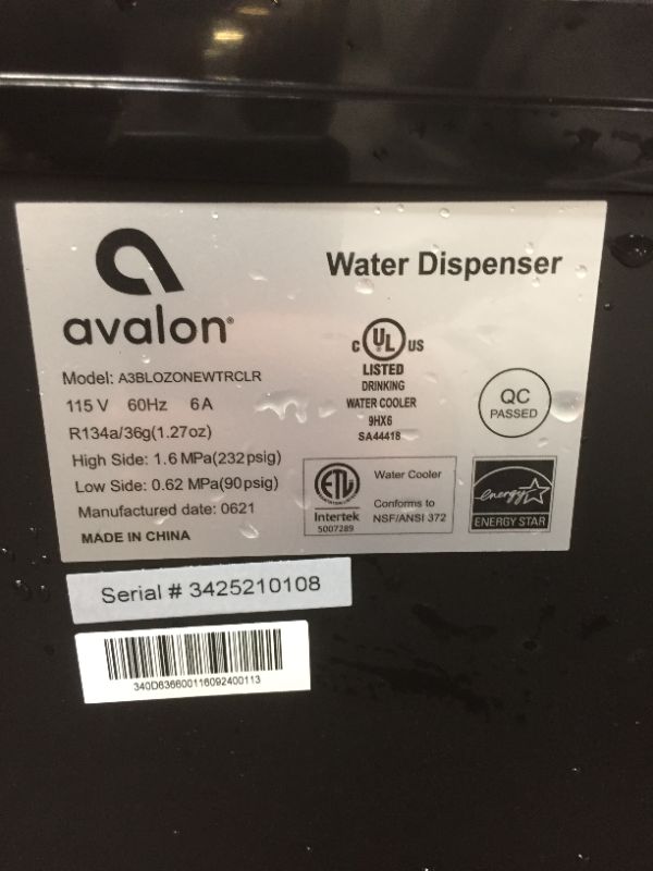 Photo 8 of Avalon Limited Edition Self Cleaning Water Cooler Water Dispenser - 3 Temperature Settings - Hot, Cold & Room Water, Durable Stainless Steel Construction, Bottom Loading DENTS ALL OVER