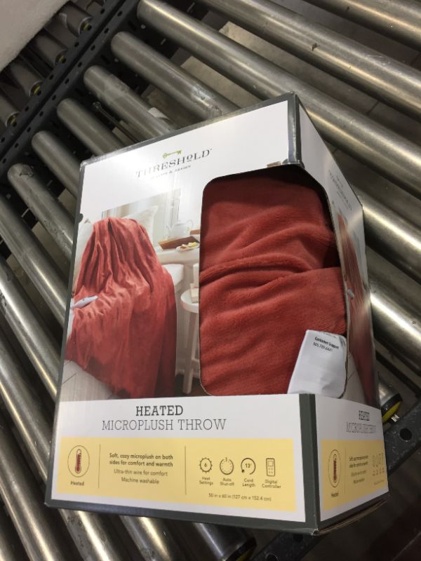 Photo 1 of 50"x60" Electric Microplush Reversible Throw Blanket - Threshold™
