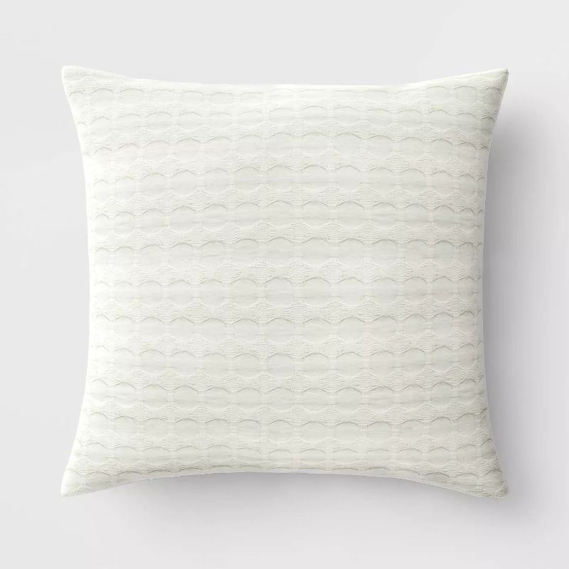 Photo 1 of 18"x18" Square Waffle Throw Pillow - Threshold™
