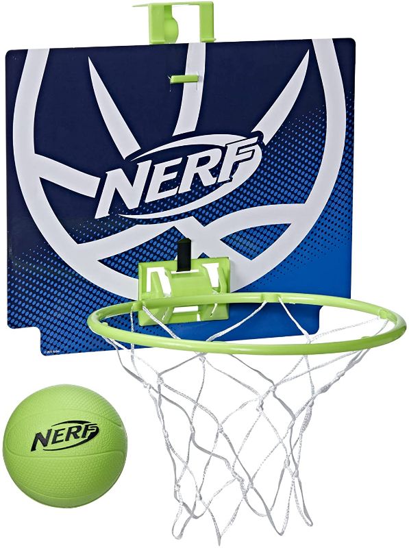 Photo 1 of NERF Nerfoop -- The Classic Mini Foam Basketball and Hoop -- Hooks On Doors -- Indoor and Outdoor Play -- A Favorite Since 1972 , Blue ( 3 PACK )
