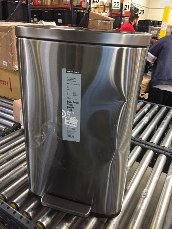 Photo 3 of 45L Rectangle Stainless Steel Step Trash Can - Made By Design™
