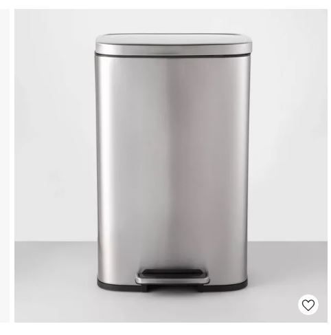 Photo 1 of 45L Rectangle Stainless Steel Step Trash Can - Made By Design™
