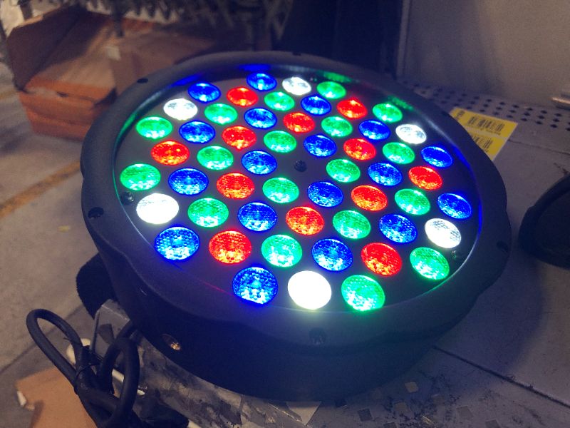 Photo 2 of LED Stage Lights XPCLEOYZ 54x3W LED Par Light RGBW 162Watt DMX 512 Stage Lighting for Home Party Wedding DJ Show Club Concert Dance Floor Lighting