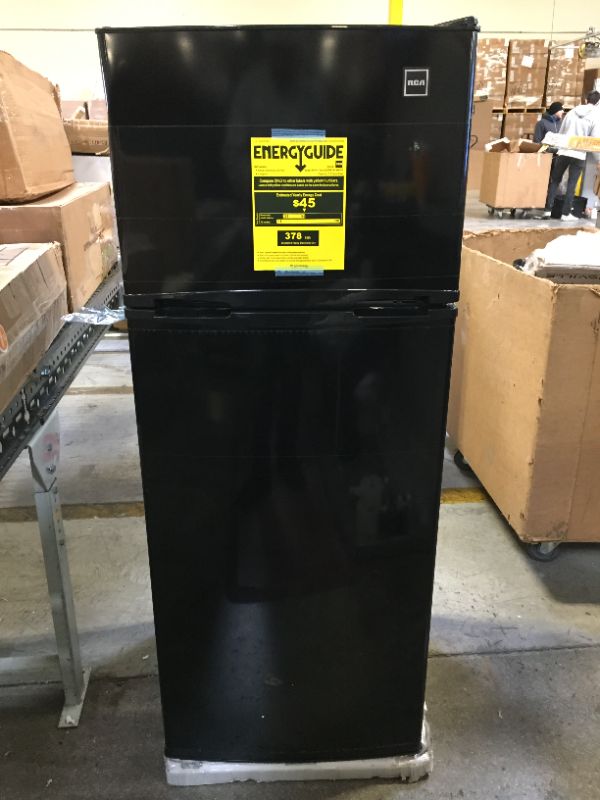 Photo 2 of RCA RFR741-BLACK Apartment Size Large Compact Refrigerator, 7.5, Black
** COUPLE DENTS AROUND **