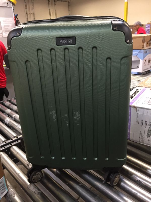 Photo 1 of Kenneth Cole Reaction Renegade 24” Check Size Luggage Lightweight Hardside Expandable 8-Wheel Spinner Travel Suitcase, Cilantro, inch
