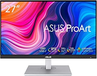 Photo 1 of ASUS ProArt Display 27" Monitor PA278CV - WQHD (2560 x 1440), IPS, 100% sRGB, 100% Rec. 709, ?E < 2, Calman Verified, USB Hub, USB-C, DisplayPort Daisy-chaining, HDMI, Eye Care, Height Adjustable