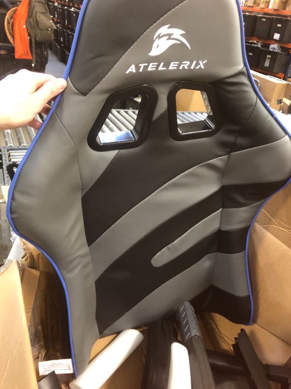 Photo 3 of Atelerix Ventris Gaming Chair - PU Leather, Fabric, & Extra Wide Options - Office or Computer Chair - Tilting & Ergonomic Adjustable Swivel Game Chair w/ 4D Covered Armrests, Headrest & Lumbar Support