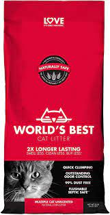 Photo 1 of World's Best Unscented Clumping Corn Cat Litter Multiple Cat Unscented