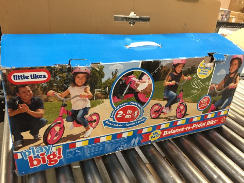 Photo 1 of My First Balance-to-Pedal Training Bike for Kids in Pink, Ages 2-5 Years, 12-Inc