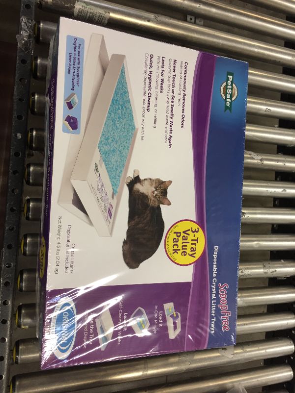 Photo 2 of ScoopFree Premium Unscented Non-Clumping Crystal Cat Litter Trays, 3 count