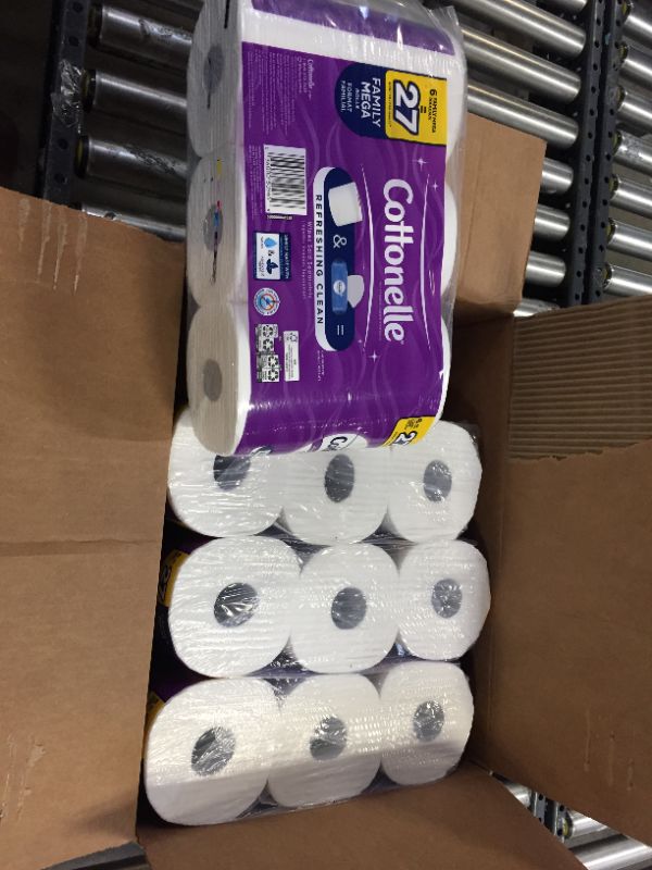 Photo 1 of 4 pack Cottonelle Family Mega Rolls Rolls Clean Ultra Care Toilet Paper