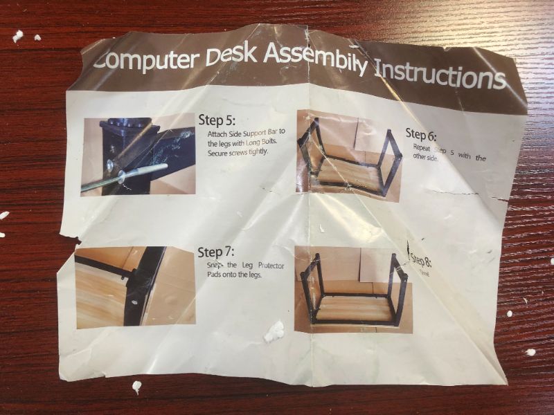 Photo 5 of Computer desk assembly kit