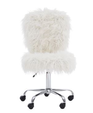 Photo 1 of 20.3 in. Width Standard White Upholstery Task Chair with Swivel Seat
