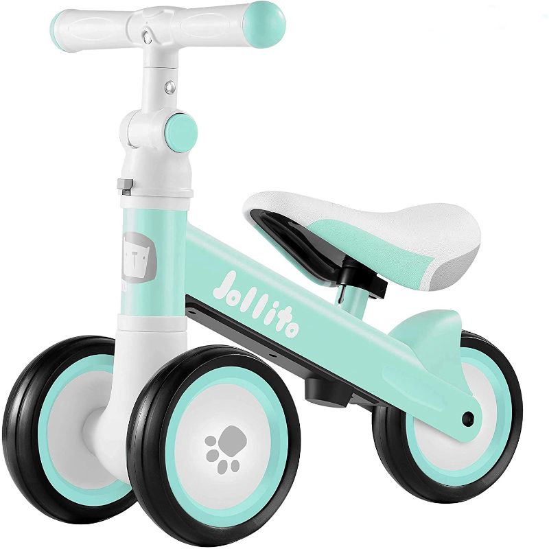 Photo 1 of Jollito Baby Balance Bike, Adjustable Toddler Baby Bicycle 12-24 Months with 3 Silent Wheels, No Pedal Toddlers Walker Bike Riding Toy for 1 Year Old Boys Girls, Best Birthday Gift
