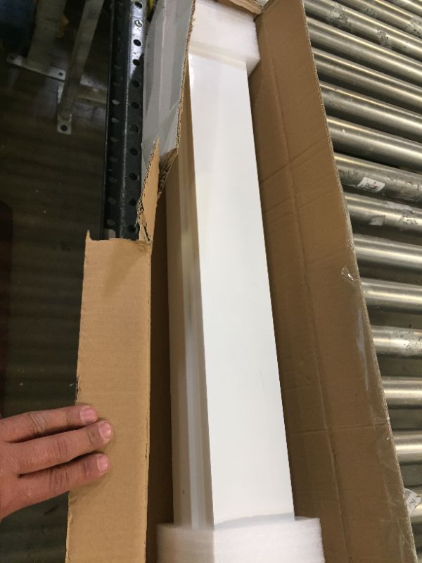 Photo 1 of DENVER Floating Shelves Wall Bookshelf and Picture Ledge – 60" – White – Set of 2
