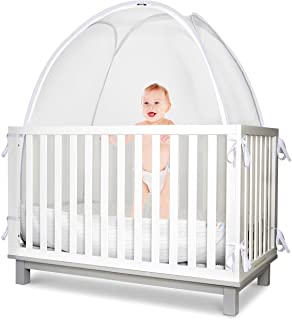 Photo 1 of KinderSense® - Baby Safety Crib Tent - Premium Toddler Crib Topper to Keep Baby from Climbing Out - See Through Mesh Crib Net - Mosquito Net - Pop-Up Crib Tent Canopy to Keep Infant in