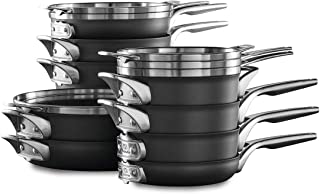 Photo 1 of Calphalon Premier Space Saving Pots and Pans Set, 15 Piece Cookware Set, Nonstick