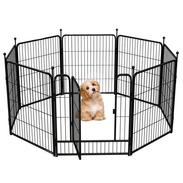 Photo 1 of FXW 32Inch 8 Panel Heavy Duty Pet Playpen Dog Exercise Pen Cat Fence with Door Puppy Rabbits Portable Play Pen,Outdoor & Indoor Playpen Pen for Yard, Camping, RV
