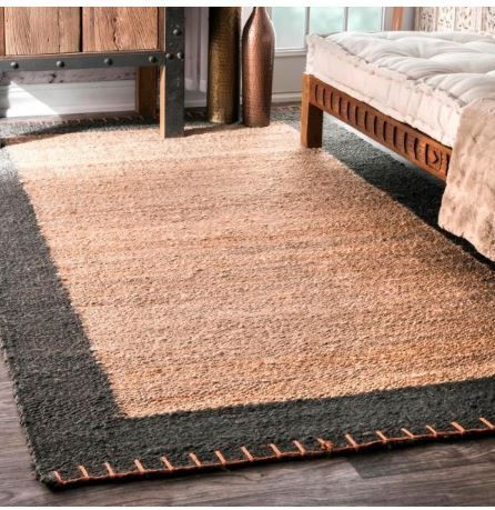 Photo 1 of Cameron Solid Jute Natural 8 ft. x 10 ft. Area Rug
