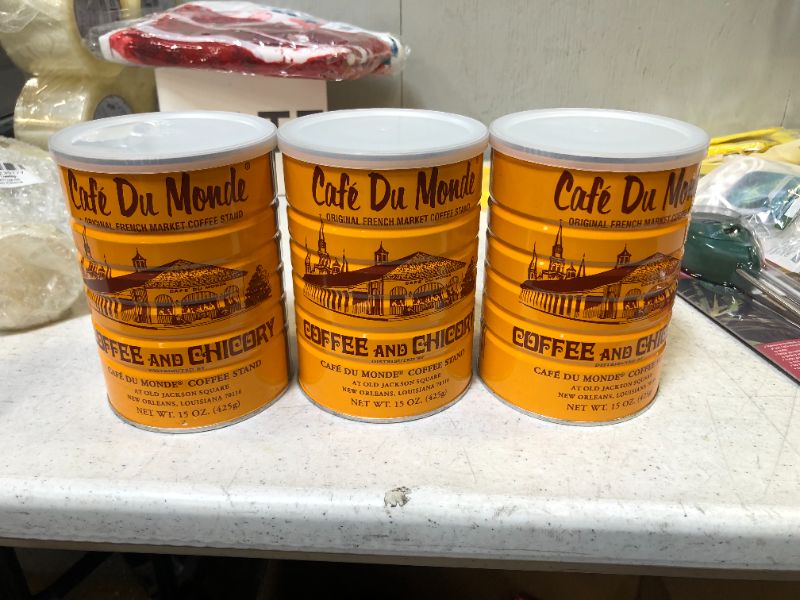 Photo 2 of Cafe Du Monde Coffee Chicory, 15-Ounce (Pack of 3) - BB 03/21/2023