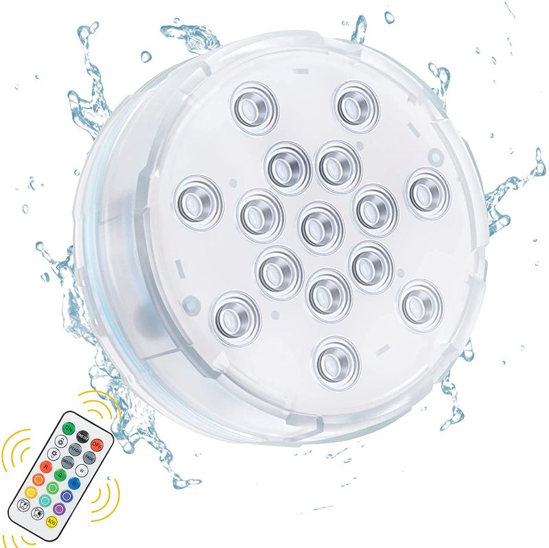 Photo 1 of Oralys Pool Lights for Above Ground Pools,16 Colors Submersible LED Lights with RF Remote,IP68 Waterproof Magnetic Pond Lights with 16 Updated Suction Cups,Underwater Lights for Bathtub Hot Tub - 3 Pack