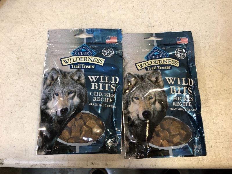 Photo 2 of Blue Buffalo Wilderness Trail Treats Wild Bits Grain Free Soft-Moist Training Dog Treats 2 Pack -- BB 10/17/2021