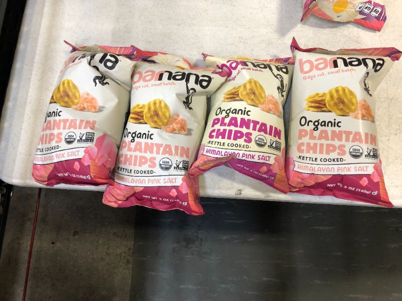 Photo 2 of Barnana Organic Plantain Chips, Himalayan Pink Salt, 5 Ounce Bag - Paleo, Vegan, Grain Free Chips - 4 Pack - BB 04/06/2022