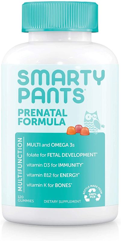 Photo 1 of SmartyPants Prenatal Formula Daily Gummy Multivitamin: Vitamin C, D3, & Zinc for Immunity, Gluten Free, Folate, Omega 3 Fish Oil (DHA/EPA), 120 Count (30 Day Supply) - 12 PACK - BB 03/26/2023