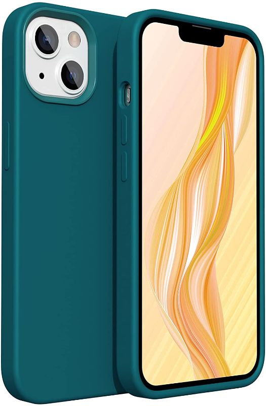 Photo 1 of 2 PACK Olsenms Compatible for iPhone 13 Case Turquoise, Slim Silicone Phone Cases for iPhone 13 6.1 2021 with Soft Microfiber Lining, Shockproof Gel Rubber Full Body Protection, Smooth Touch Feeling COLOR GREEN 