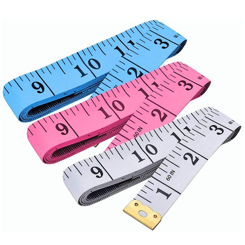 Photo 1 of 4 PACK Measuring Tape (3), Tape Measure for Body Double Scale Measurement Tape for Sewing, Body, Tailor 150 cm/60 Inch