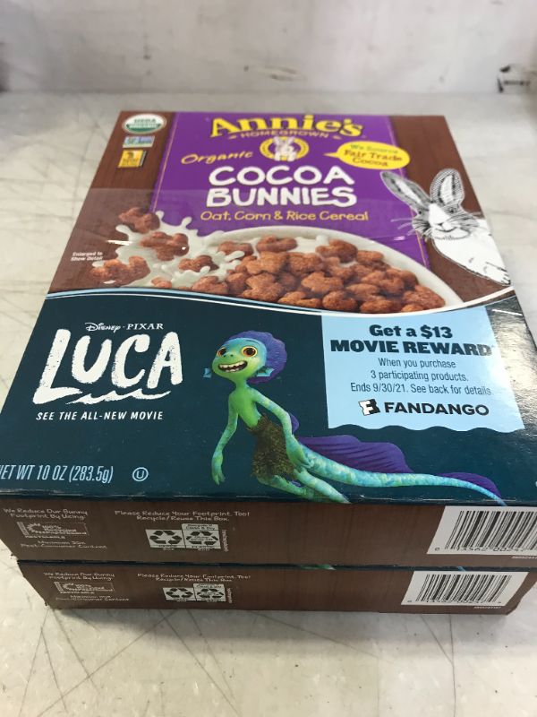 Photo 2 of 2 PACK Annie's Organic Cocoa Bunnies Breakfast Cereal, 10 oz
EXP JAN 2022