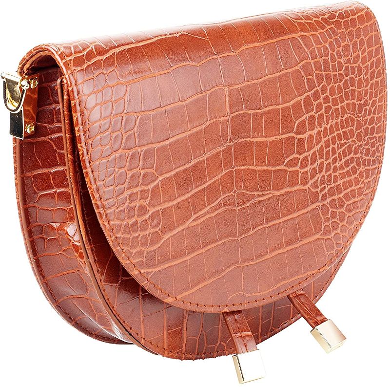 Photo 1 of Gabbi Bag Crossbody Crocodile Saddle Bags Purses For Women Shoulder Hobo Handbag BROWN