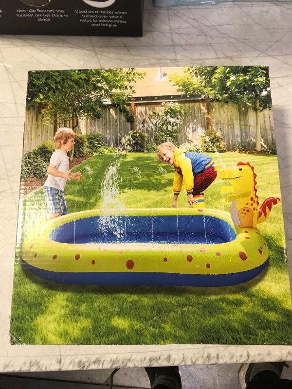 Photo 2 of LUVIN Swimming Pool Kiddie Inflatable Pool Play Center Baby Family Pool Outdoor Dinosaur Inflatable Water Play Fun Water Toys for Kids/Baby Infant Toddlers Garden Backyard for Boys Girls Summer Gift