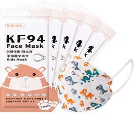Photo 1 of [Pack of 10] Kids Disposable Face Masks, Individually Wrapped 4-Layers Premium kf94 mask kids colorful Earloop(Age 4 to 13)