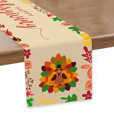 Photo 1 of Animsco Thanksgiving Table Runner Fall Table Runners for Thanksgiving Holiday Table Decoration 13×72 in