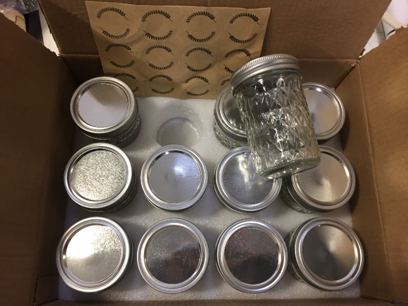 Photo 1 of 12 PC MASON JARS 8 OZ