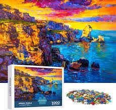 Photo 1 of THE SEA AT SUNSET 1000 PC JIGSAW PUZZLE