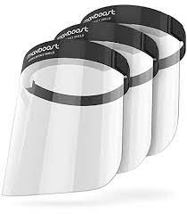 Photo 1 of Maxboost Protective Face Shield - 3 Pack Adult Size, DuraSlim Series