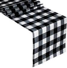 Photo 1 of Christmas Table Runner Fall Plaid Dining Farmhouse Table Runner 14"x72" Gray