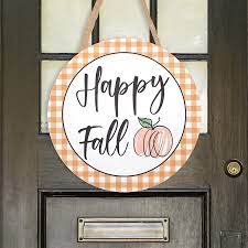 Photo 1 of DAZONGE FALL DECOR FALL WREATH DOOR SIGN 