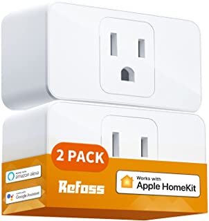 Photo 1 of Smart Plug WiFi Outlet Work with Apple HomeKit, Siri, Alexa, Google Home, Refoss Smart Socket with Timer Function, Remote Control, No Hub Required, 15A, 2 Pack