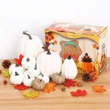 Photo 1 of AOLIGE 12 PCS WHITE PUMPKINS DECORATION FALL HARVEST