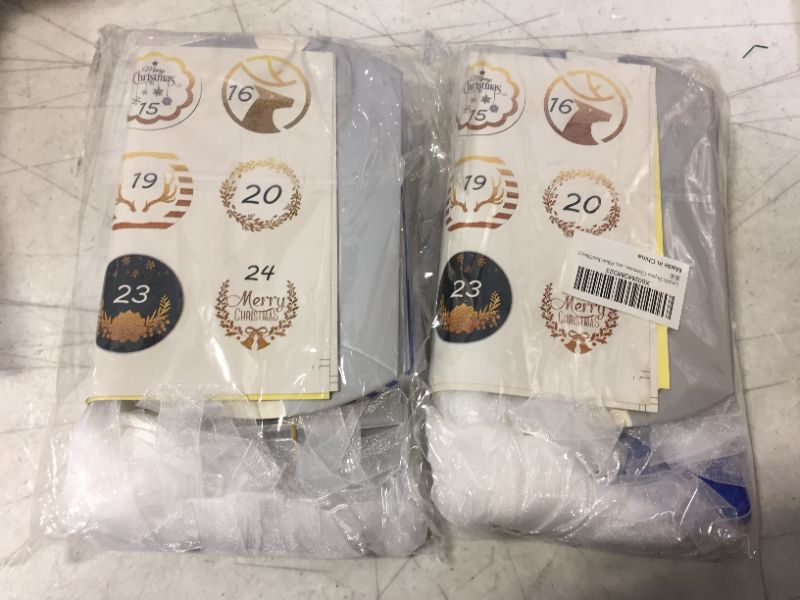 Photo 1 of LessMo 24 Pack Christmas Pillow Gift Boxes, Advent Calendar Bags, Candy Treat Boxes with Ribbon, Countdown to Christmas, for Wedding Favors Christmas Party Present Pouch Kraft Set ?Packing and Size?- 24 pcs pillow boxes(4.15 x 4.1 x 1.38 inches) + 24 ribb