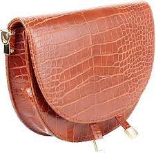 Photo 1 of FALASOSO GABBI BAG CROSSBODY CROCIDILE SADDLE BAG