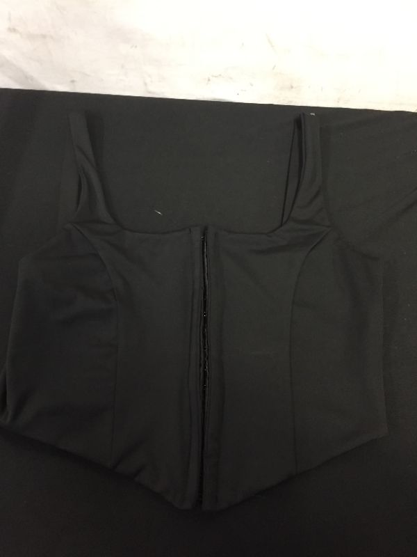 Photo 1 of BLACK LATCHED V CUT TOP FOR WOMEN SIZE LARGE 