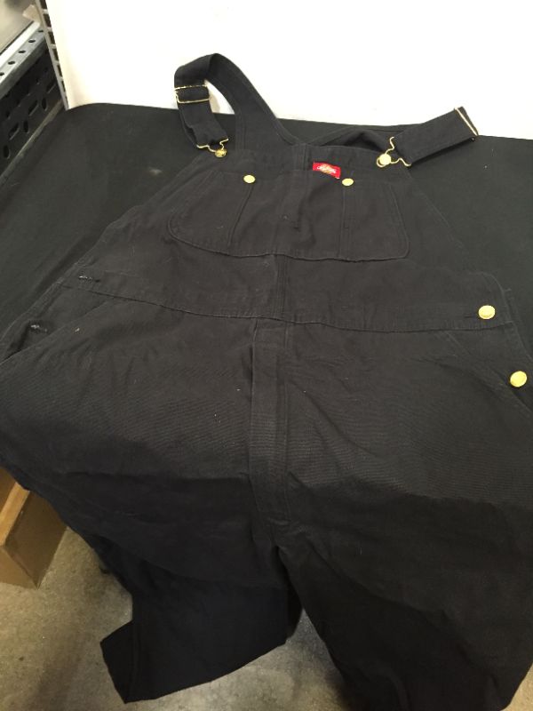 Photo 3 of BLACK DICKIES OVERALLS FOR MEN SIZE 38X32 --- DIRT MARKS ON ITEM 