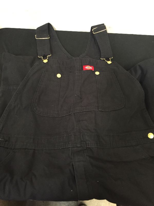 Photo 2 of BLACK DICKIES OVERALLS FOR MEN SIZE 38X32 --- DIRT MARKS ON ITEM 